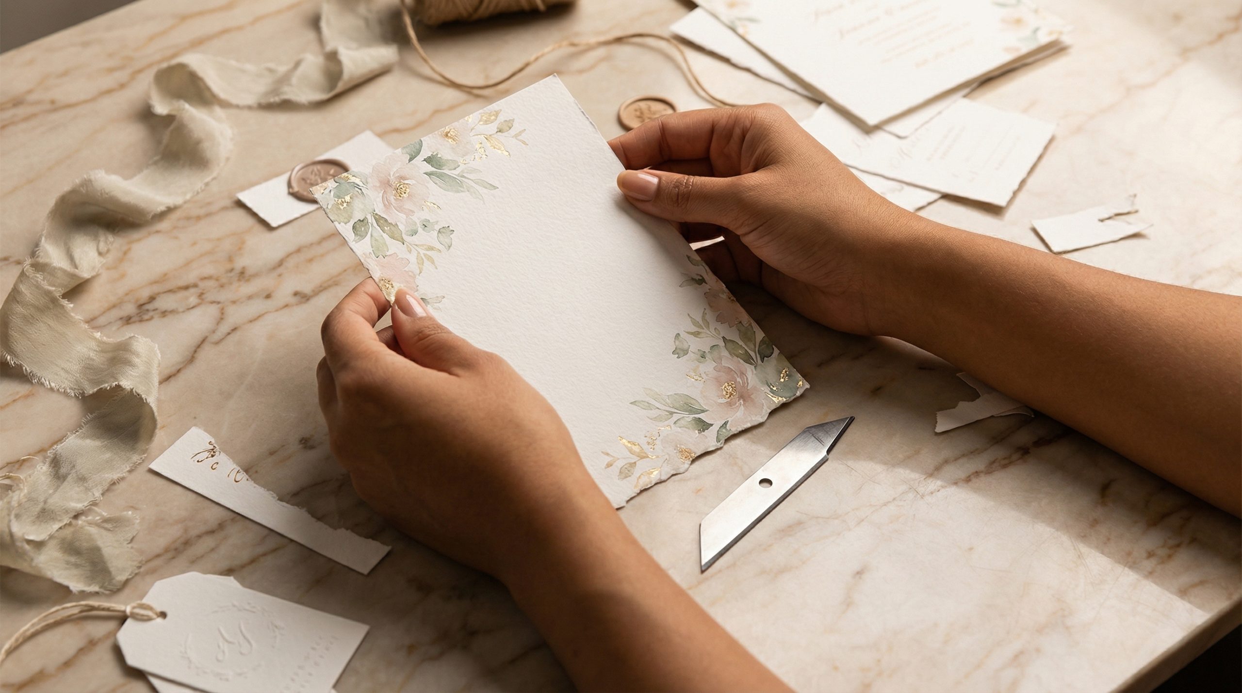 Sem margem de sangria, o corte estraga Convites e Tags