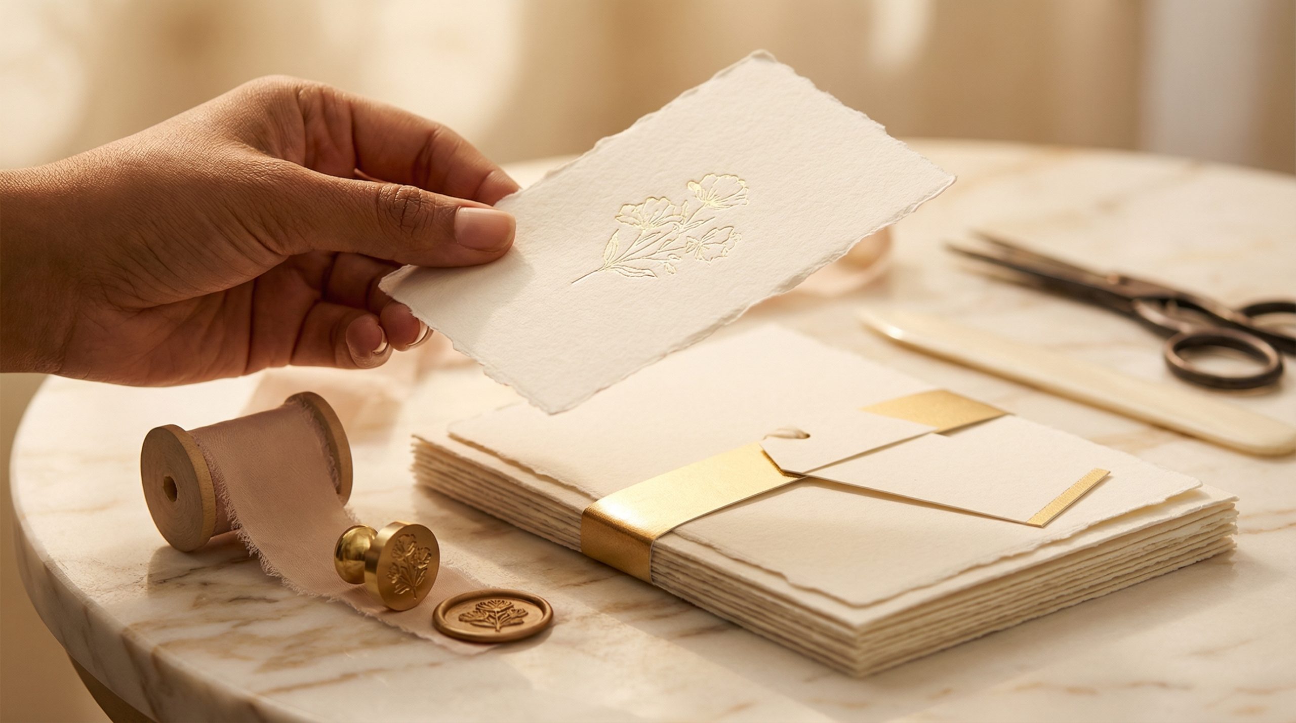 Aplicação de foil traz luxo imediato a Convites e Tags