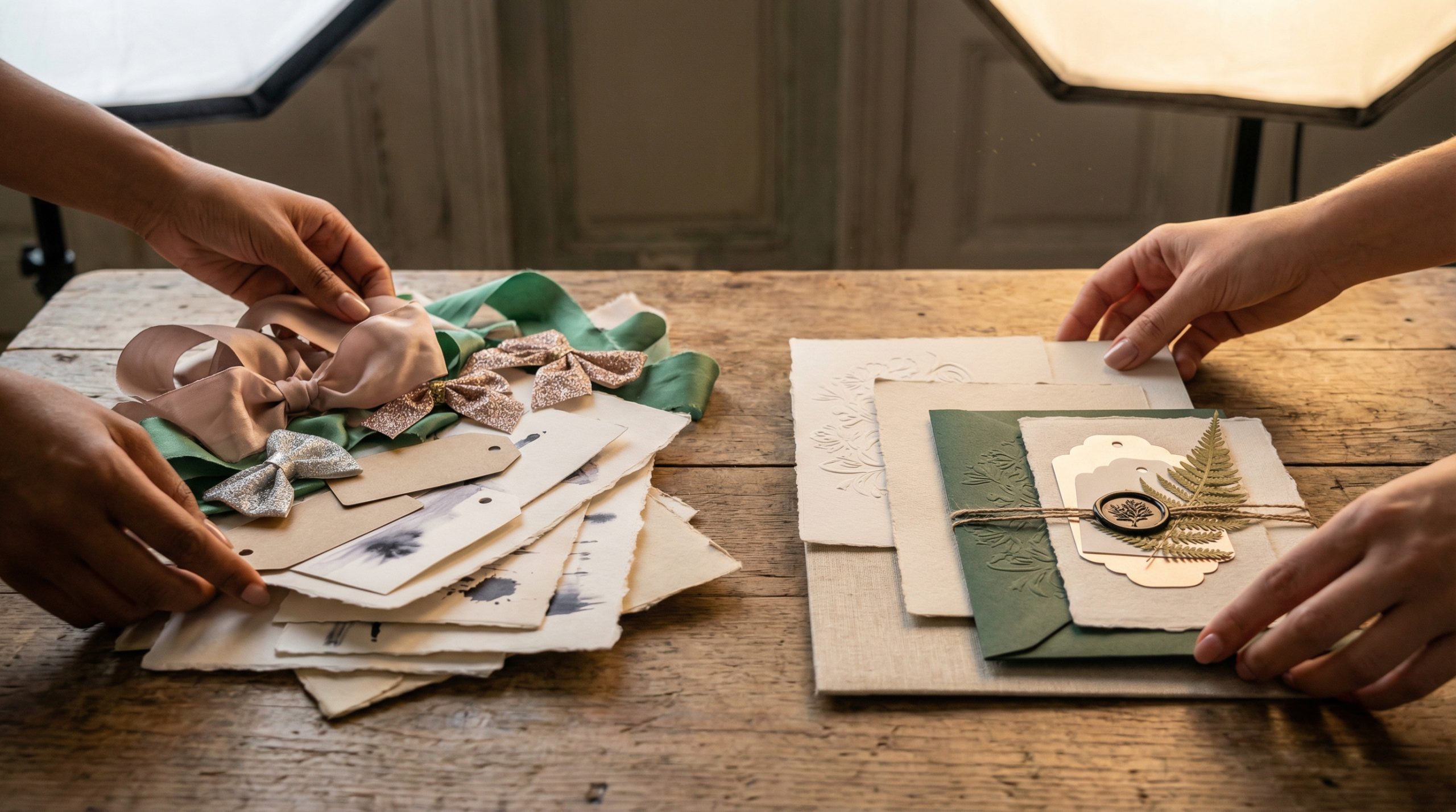 Fitas e laços não salvam maus Convites e Tags