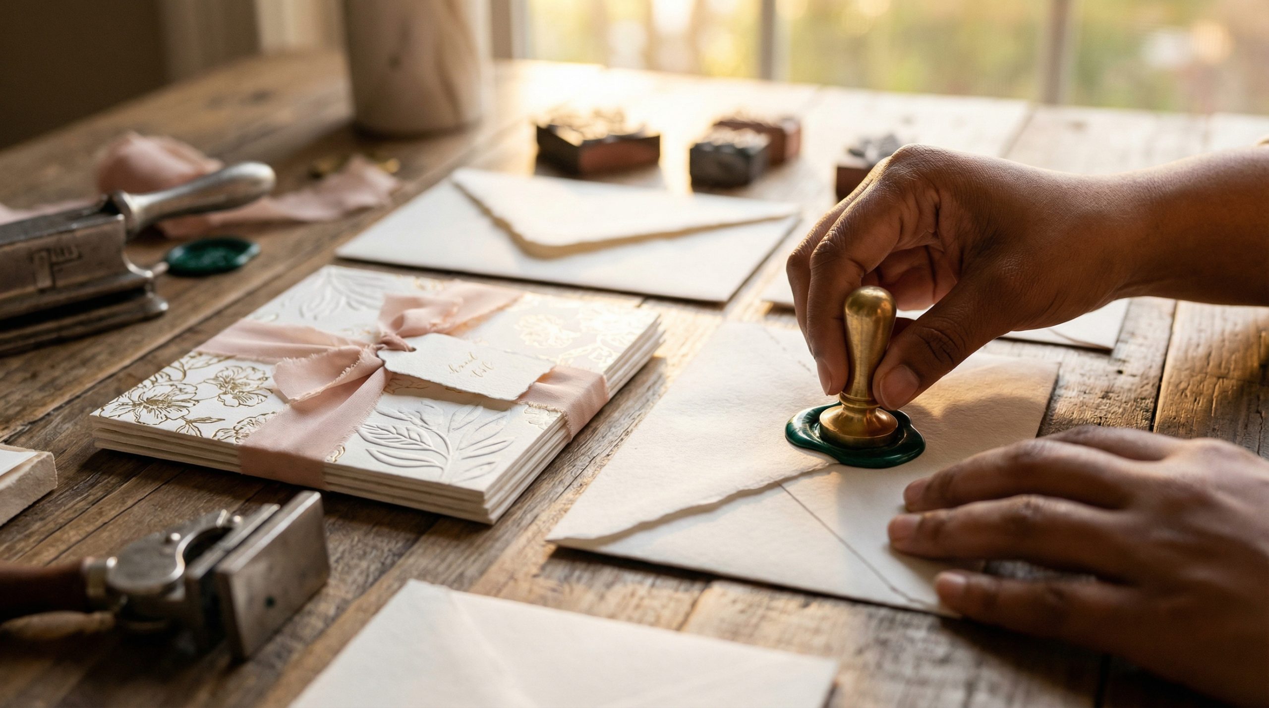 Acabamentos manuais elevam Convites e Tags