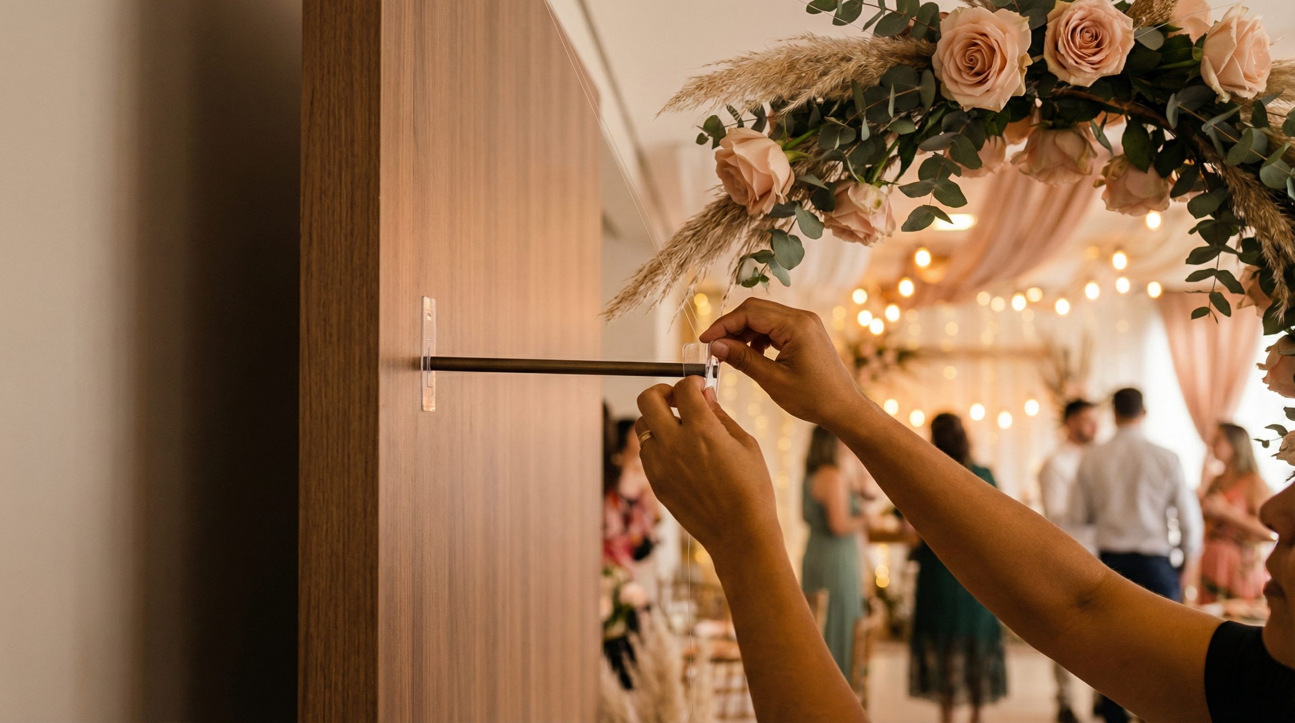 Fixe com segurança (sem furos) os Enfeites e Painéis